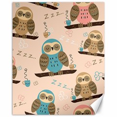 Seamless Pattern Owls Dream Cute Style Fabric Canvas 16  X 20  by Vaneshart
