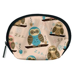 Seamless Pattern Owls Dream Cute Style Fabric Accessory Pouch (medium) by Vaneshart