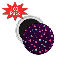 Colorful Stars Hearts Seamless Vector Pattern 1 75  Magnets (100 Pack) 