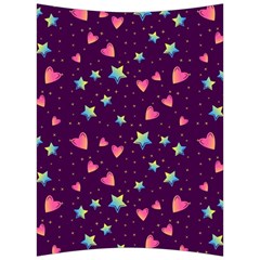 Colorful Stars Hearts Seamless Vector Pattern Back Support Cushion by Vaneshart