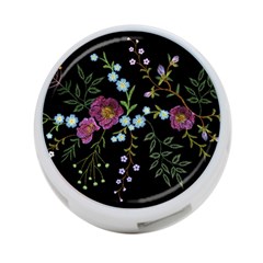 Embroidery Trend Floral Pattern Small Branches Herb Rose 4-port Usb Hub (two Sides) by Vaneshart