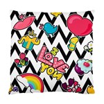 Vector Romantic Love Seamless Pattern Standard Cushion Case (Two Sides) Back