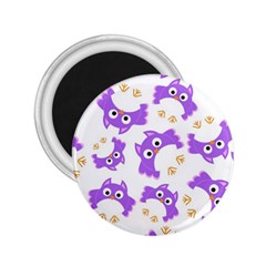 Purple Owl Pattern Background 2 25  Magnets