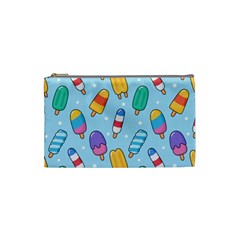 Cute Kawaii Ice Cream Seamless Pattern Cosmetic Bag (small)