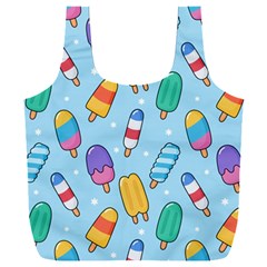 Cute Kawaii Ice Cream Seamless Pattern Full Print Recycle Bag (xxl) by Vaneshart