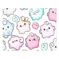 Cute Doodle Cartoon Seamless Pattern Double Sided Flano Blanket (large) 