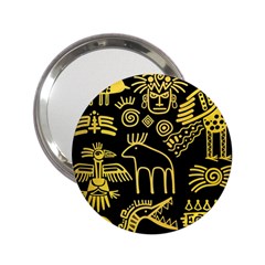 Golden Indian Traditional Signs Symbols 2 25  Handbag Mirrors by Vaneshart