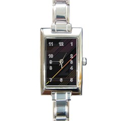 Gradient Geometric Shapes Dark Background Rectangle Italian Charm Watch