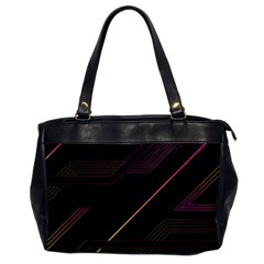 Gradient Geometric Shapes Dark Background Oversize Office Handbag