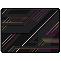 Gradient Geometric Shapes Dark Background Double Sided Fleece Blanket (large) 