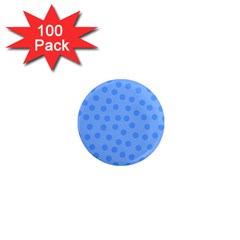 Dots With Points Light Blue 1  Mini Magnets (100 Pack)  by AinigArt