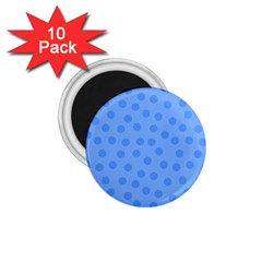 Dots With Points Light Blue 1 75  Magnets (10 Pack)  by AinigArt
