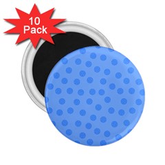 Dots With Points Light Blue 2 25  Magnets (10 Pack)  by AinigArt