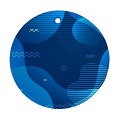 Abstract Classic Blue Background Ornament (round)