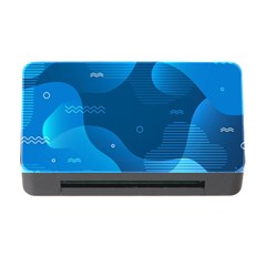 Abstract Classic Blue Background Memory Card Reader With Cf