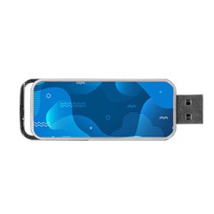 Abstract Classic Blue Background Portable Usb Flash (two Sides)