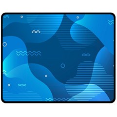 Abstract Classic Blue Background Double Sided Fleece Blanket (medium) 