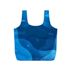 Abstract Classic Blue Background Full Print Recycle Bag (s)