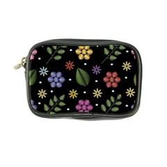 Embroidery Seamless Pattern With Flowers Coin Purse