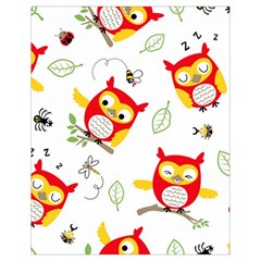 Seamless Pattern Vector Owl Cartoon With Bugs Drawstring Bag (small) by Vaneshart