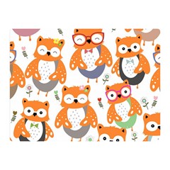 Cute Colorful Owl Cartoon Seamless Pattern Double Sided Flano Blanket (mini)  by Vaneshart