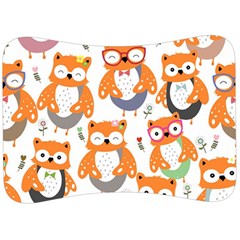 Cute Colorful Owl Cartoon Seamless Pattern Velour Seat Head Rest Cushion by Vaneshart