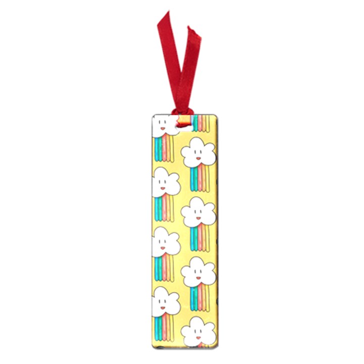 Smile Cloud Rainbow Pattern Yellow Small Book Marks