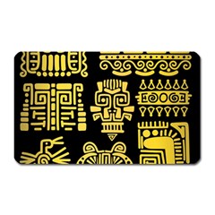 American Golden Ancient Totems Magnet (rectangular)