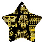 American Golden Ancient Totems Star Ornament (Two Sides) Front