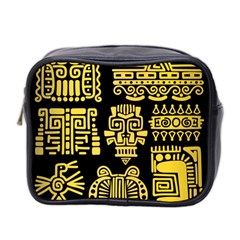 American Golden Ancient Totems Mini Toiletries Bag (two Sides) by Vaneshart