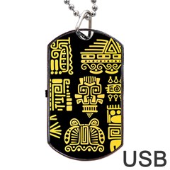 American Golden Ancient Totems Dog Tag Usb Flash (one Side)