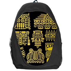 American Golden Ancient Totems Backpack Bag