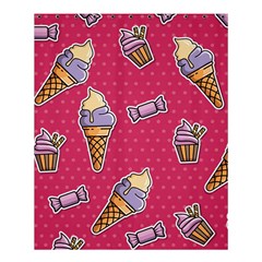 Seamless Pattern Patches With Ice Cream Shower Curtain 60  X 72  (medium)  by Vaneshart