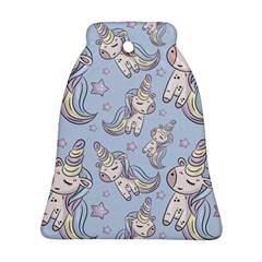 Pattern With Cute Unicorns Bell Ornament (two Sides)