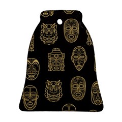 Indian Aztec African Historic Tribal Mask Seamless Pattern Ornament (Bell)