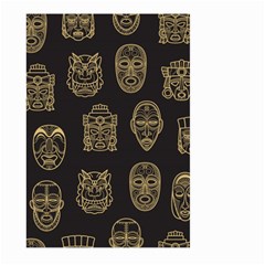 Indian Aztec African Historic Tribal Mask Seamless Pattern Large Garden Flag (Two Sides)