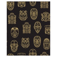 Indian Aztec African Historic Tribal Mask Seamless Pattern Drawstring Bag (Small)