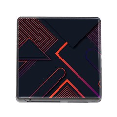 Gradient Geometric Shapes Dark Background Design Memory Card Reader (square 5 Slot)