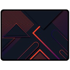 Gradient Geometric Shapes Dark Background Design Fleece Blanket (large) 