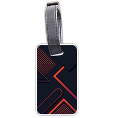 Gradient Geometric Shapes Dark Background Design Luggage Tag (one Side)