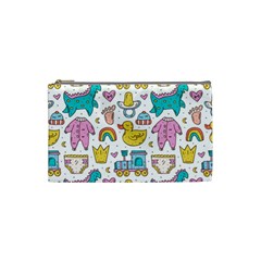 Baby Care Stuff Clothes Toys Cartoon Seamless Pattern Cosmetic Bag (small)