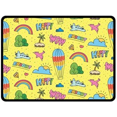 Travel Pattern Fleece Blanket (large) 