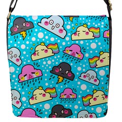 Cloud Seamless Pattern Flap Closure Messenger Bag (s)