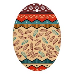 Ethnic Tribal Pattern Background Ornament (oval)