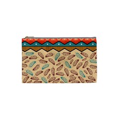 Ethnic Tribal Pattern Background Cosmetic Bag (small) by Vaneshart