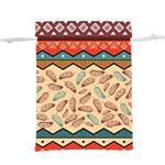 Ethnic Tribal Pattern Background  Lightweight Drawstring Pouch (XL) Back