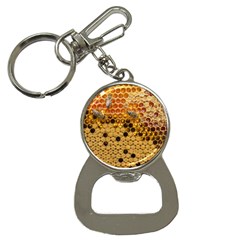 Top View Honeycomb Bottle Opener Key Chain