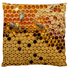 Top View Honeycomb Large Flano Cushion Case (Two Sides)