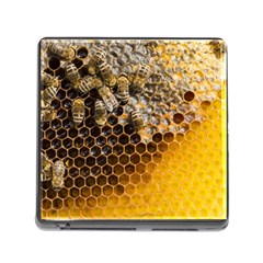 Honeycomb With Bees Memory Card Reader (square 5 Slot) by Vaneshart