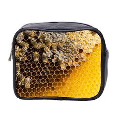 Honeycomb With Bees Mini Toiletries Bag (two Sides) by Vaneshart